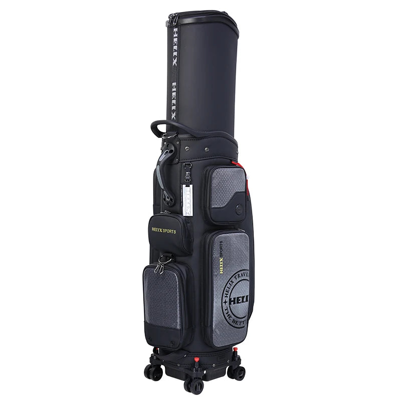 Helix All-in-One Golf Travel Bag with 4 Wheels Easy Clean Design for Men