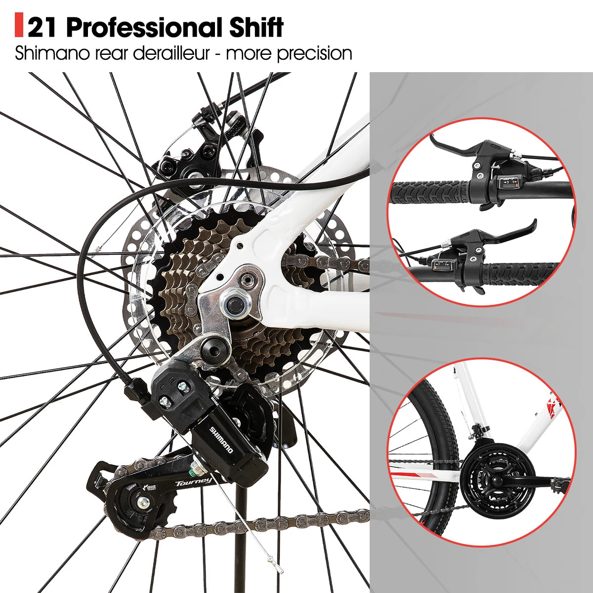 Joystar Mountain Bike for Women with Lock-Out Suspension