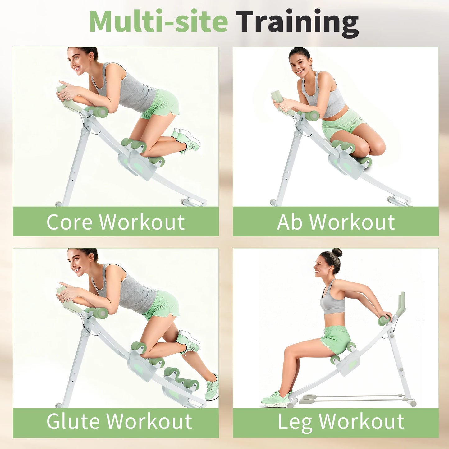 Monorail Ab Machine Ab Cruncher With Adjustable Resistance Levels