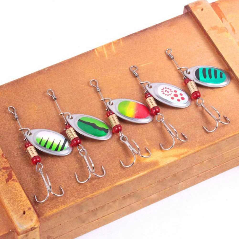 JOCESTYLE Metal Spoon Spinner Fishing Lure With Treble Hook