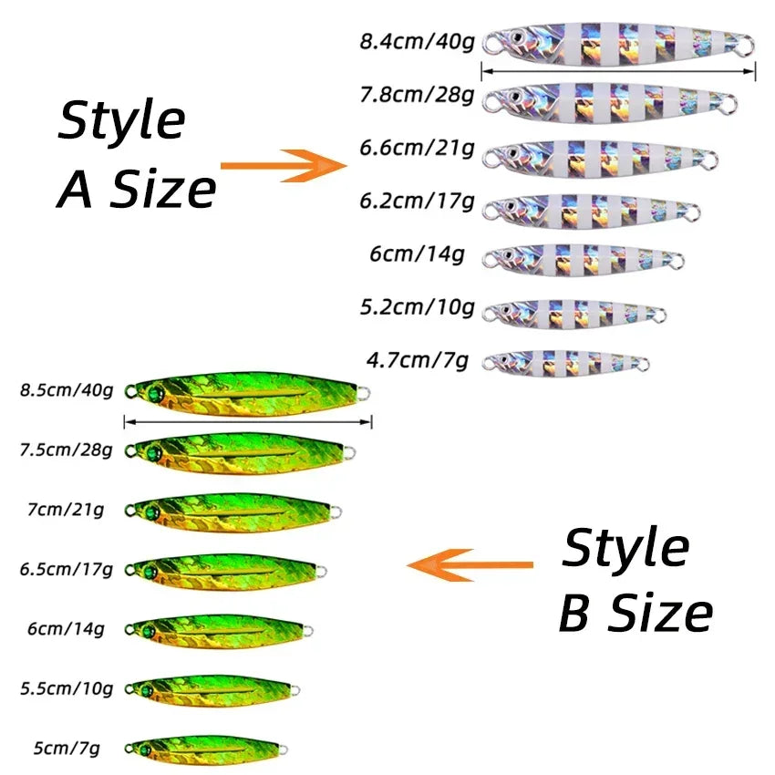 Super Quatity Metal Jig Fishing Lure Set