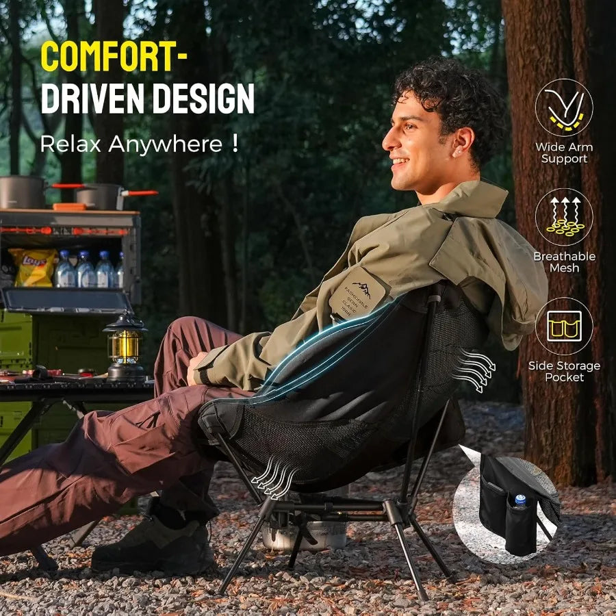 Fold Portable Camping Folding Chair For Adults 330 Lbs