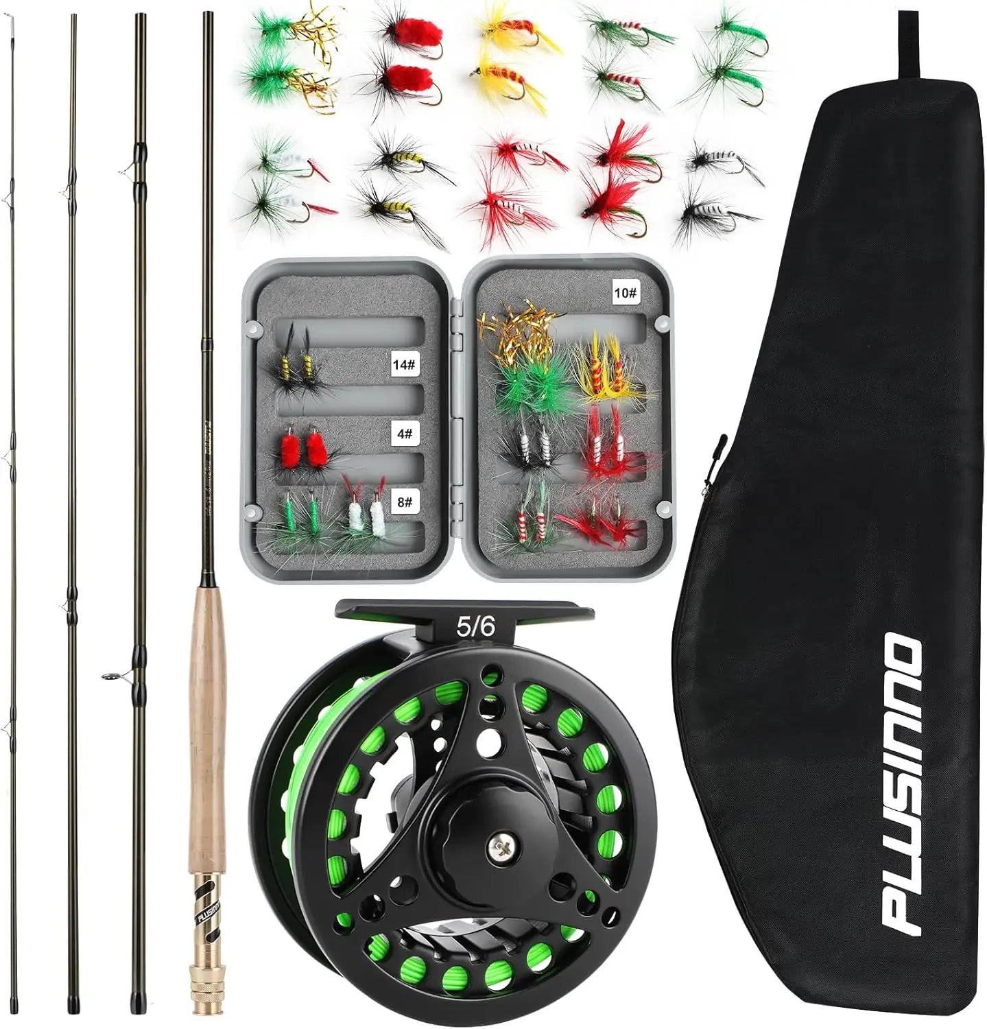 Lightweight Graphite Fly Fishing Rod And Reel Starter Kit
