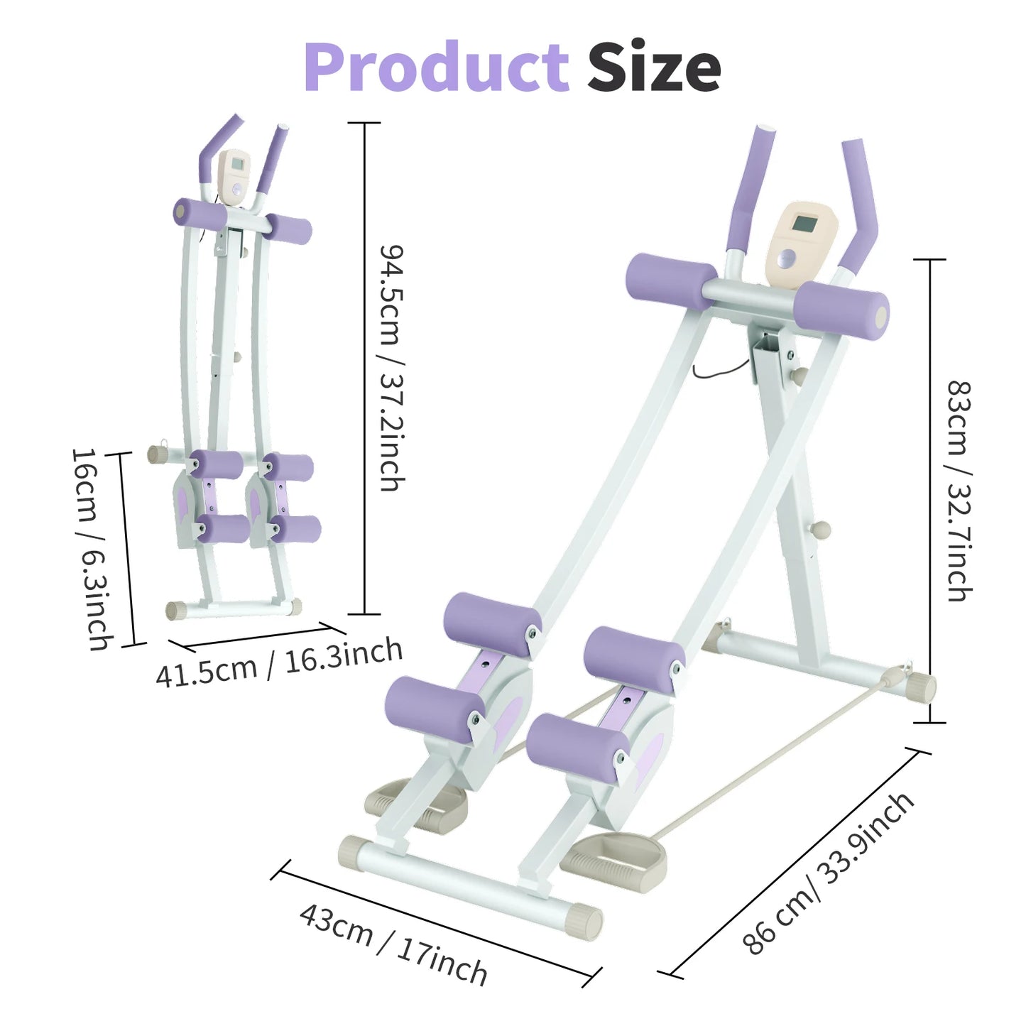 Monorail Ab Machine Ab Cruncher With Adjustable Resistance Levels