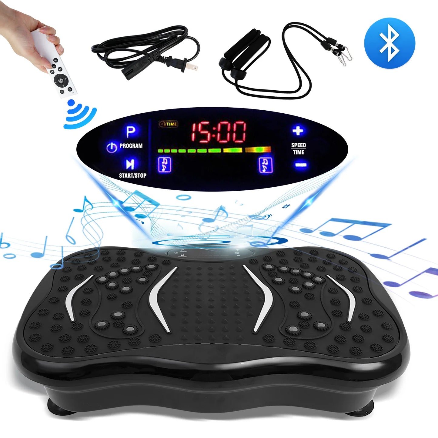 Vibration Plate Exercise Machine Full Body Workout Bands