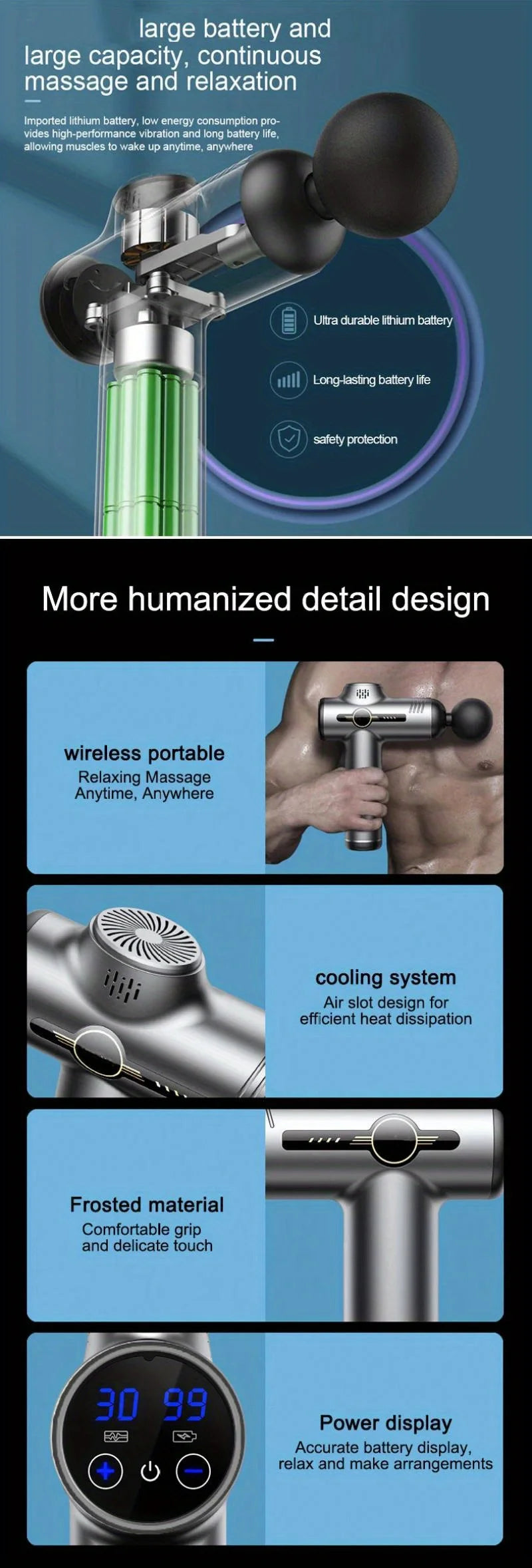Altruism Portable Fascia Gun For Body Neck Back Deep Muscle