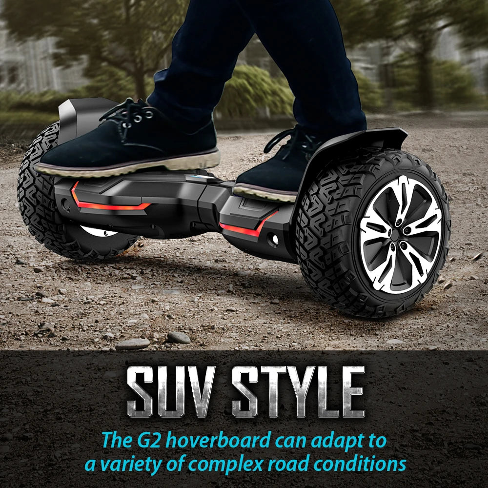 All Terrain Hoverboard With Bluetooth Speakers LED Lights UL2272 Scooter