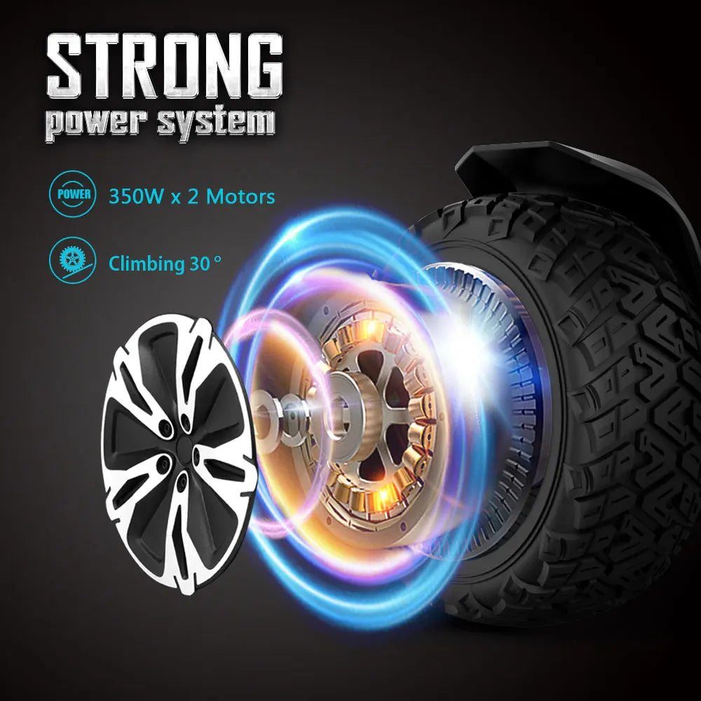 All Terrain Hoverboard With Bluetooth Speakers LED Lights UL2272 Scooter