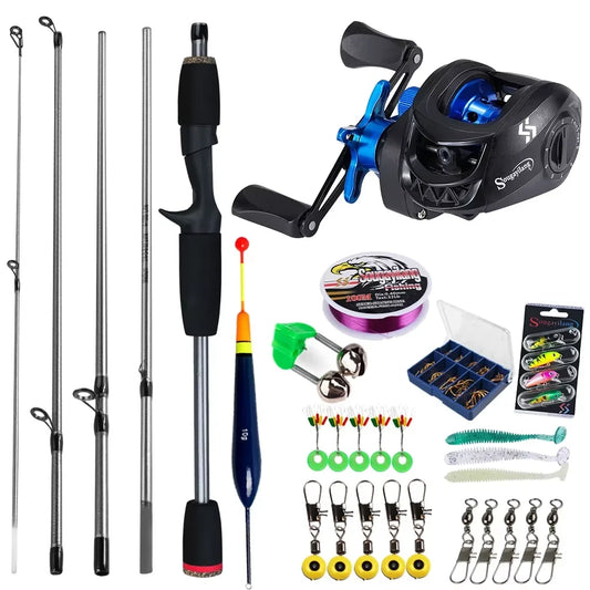 Sougayilang Baitcasting Fishing Rod and Reel Combo for Bass and Carp Fishing