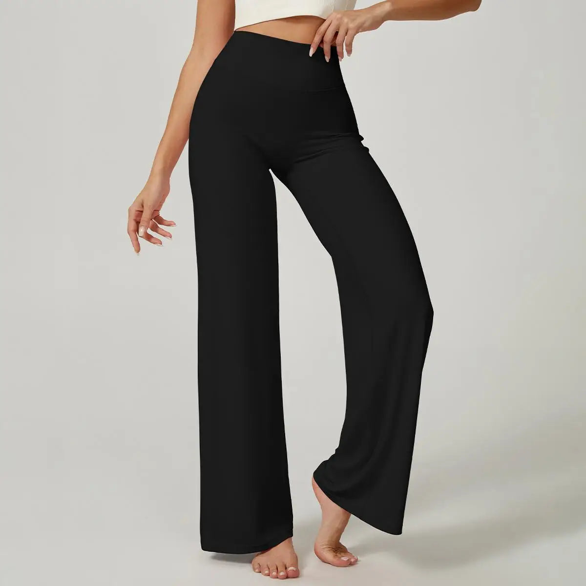 High Waist Yoga Pants For Women Straight Leg Gym Trousers