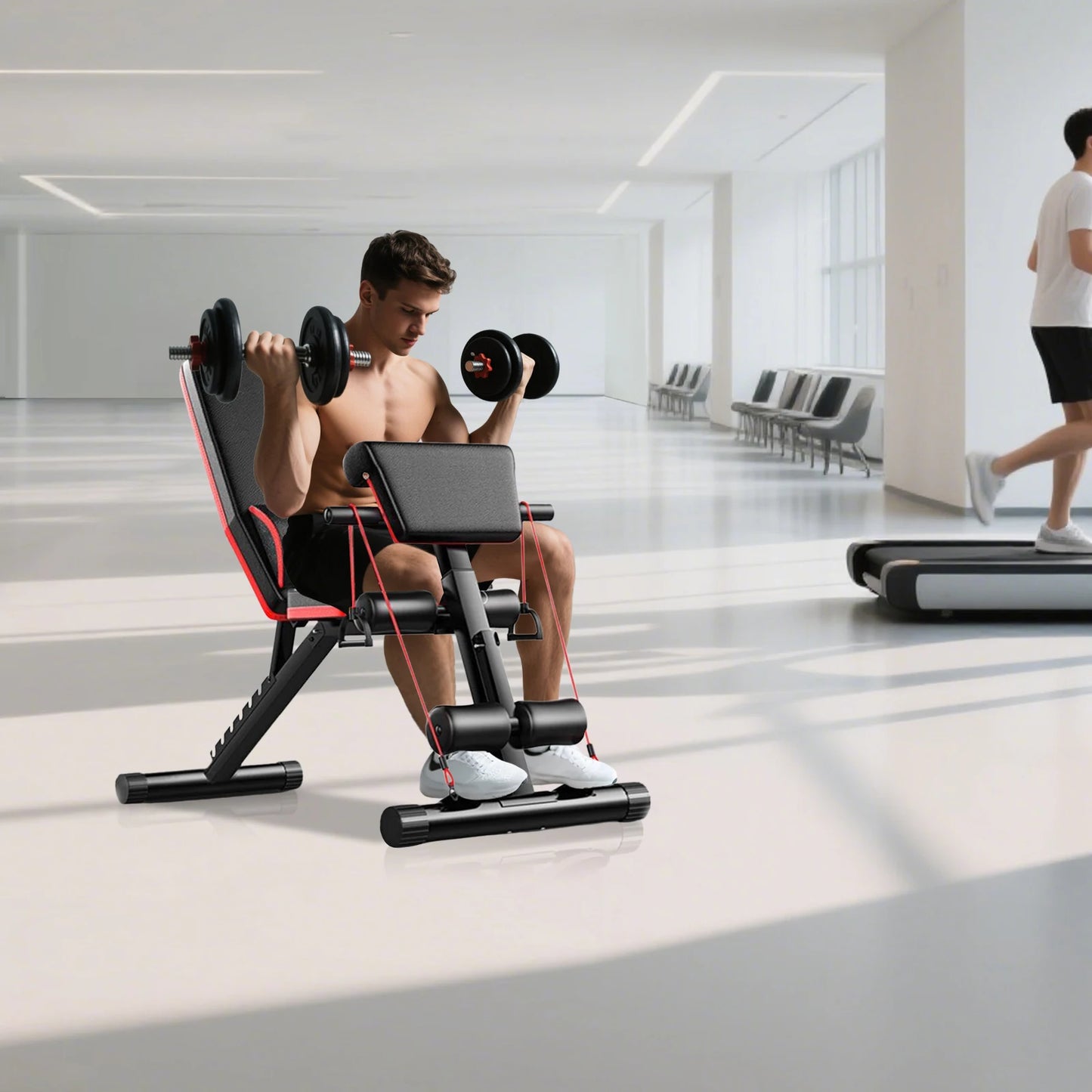 Adjustable Weight Bench For Full Body Home Workout Equipment