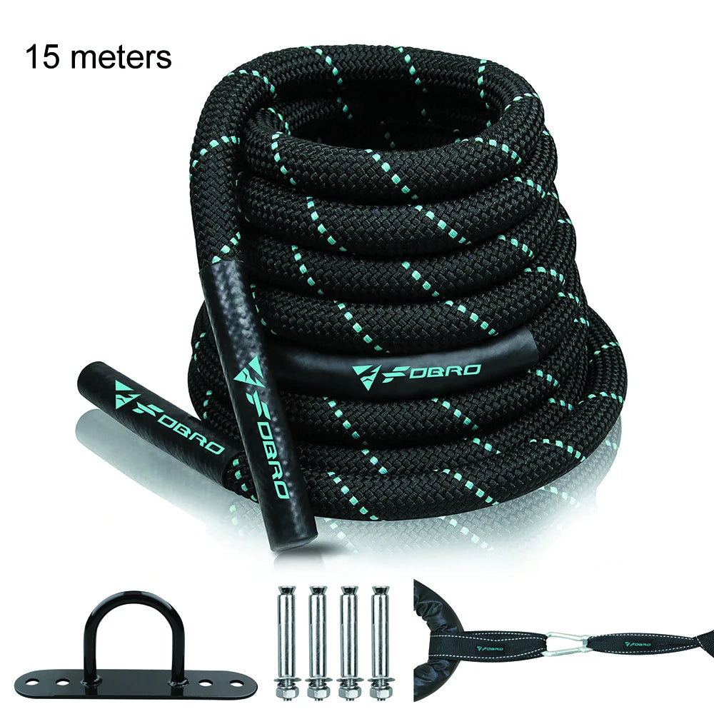 FDBRO Battle Rope Heavy Duty Fitness Rope For Home Gym