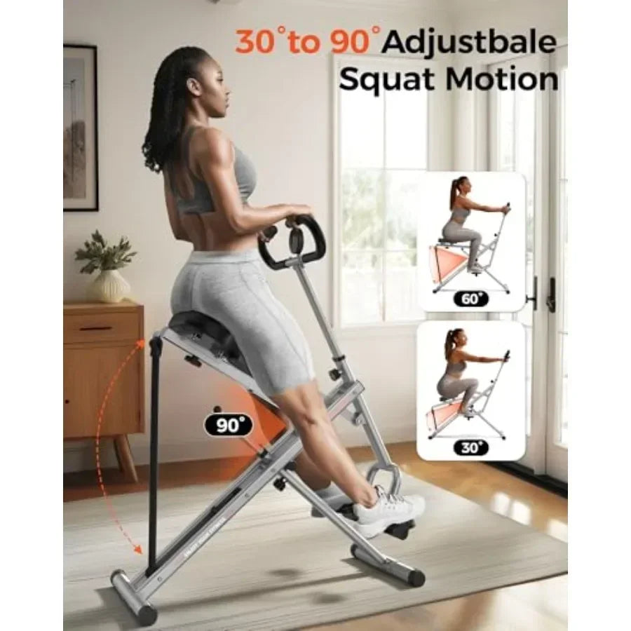Squat Machine For Home Use Steel Frame Foldable Resistance Levels