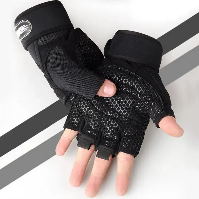 Hign-concerned Heavyweight Gym Training Gloves Finger Non Slip Wrist Support