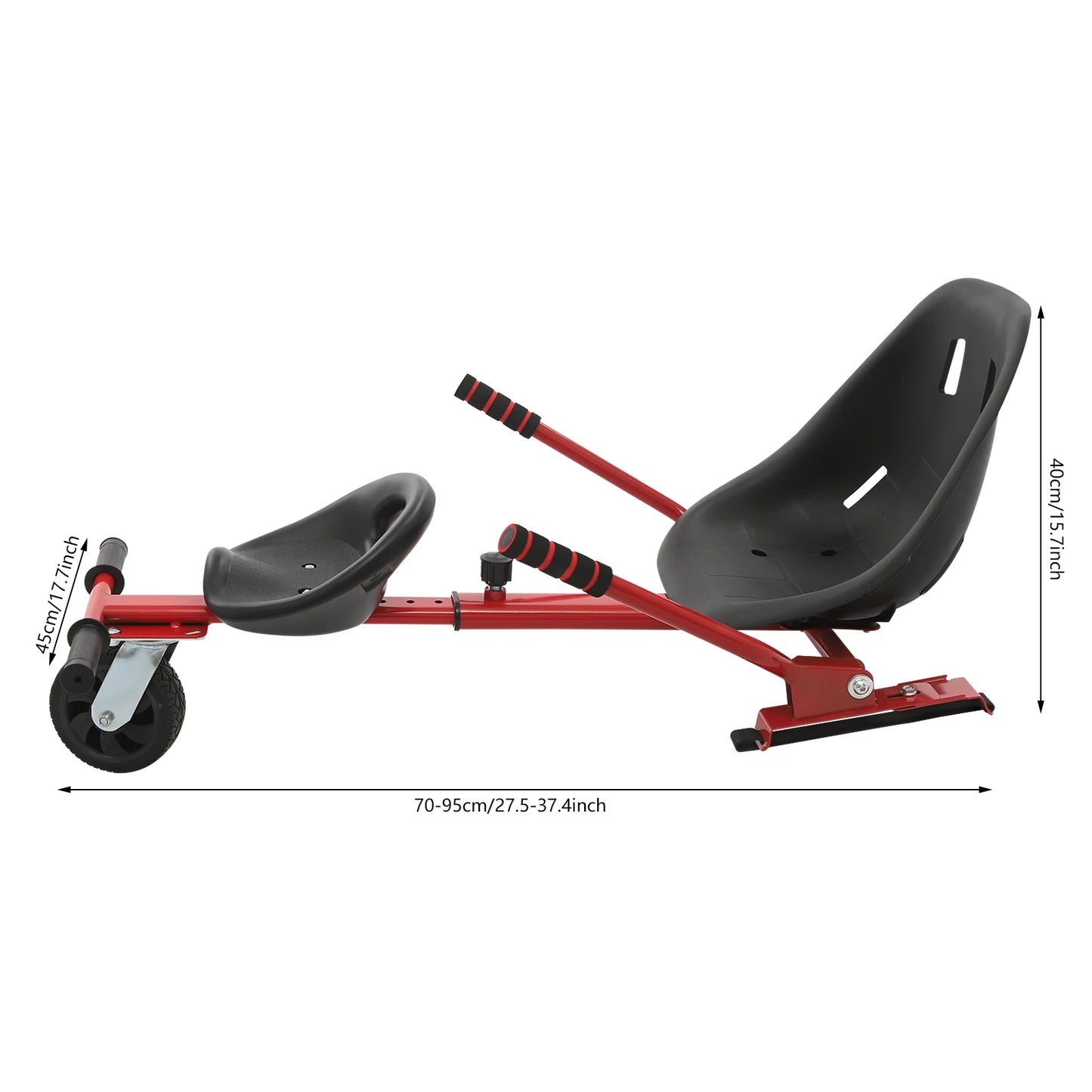 Adjustable Hoverboard Double Seat Attachment For Two Riders Outdoor Use