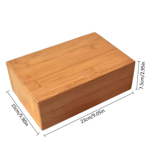 Natural Bamboo Yoga Block Sport Home Gym Exercise Wood Yoga Tool For Indoor Sport Exercise Workout Fitness Training Brick