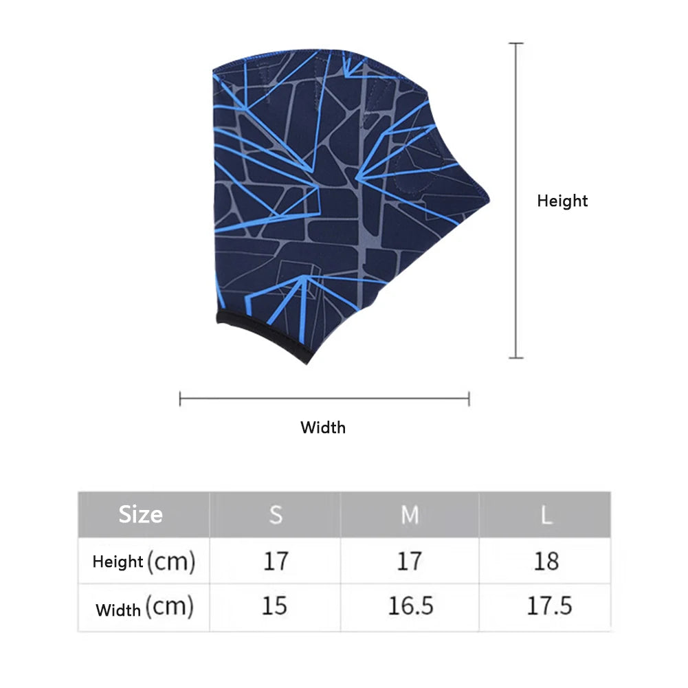 Alloet Unisex Swimming Hand Fins Flippers Webbed Gloves Paddle