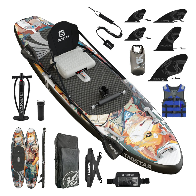 Inflatable Pulp Boards N01B 11'6 Inch Standing Paddleboard for Lakes and Rivers