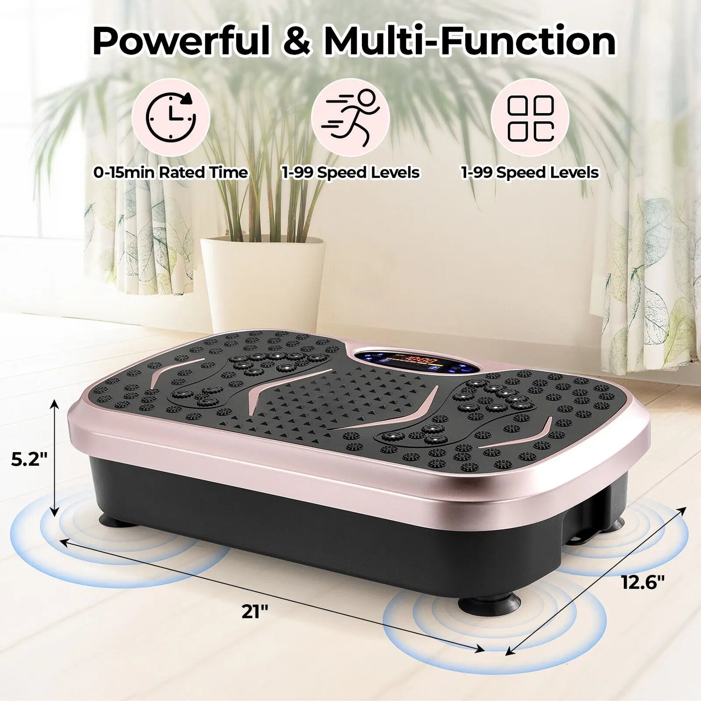 Homfa Vibration Plate Exercise Machine With Loop Bands