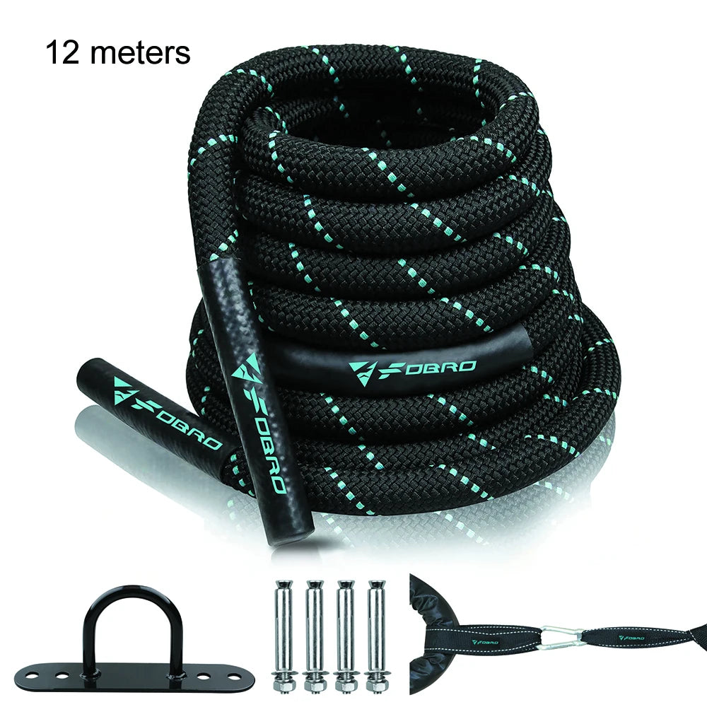 FDBRO Battle Rope Heavy Duty Fitness Rope For Home Gym