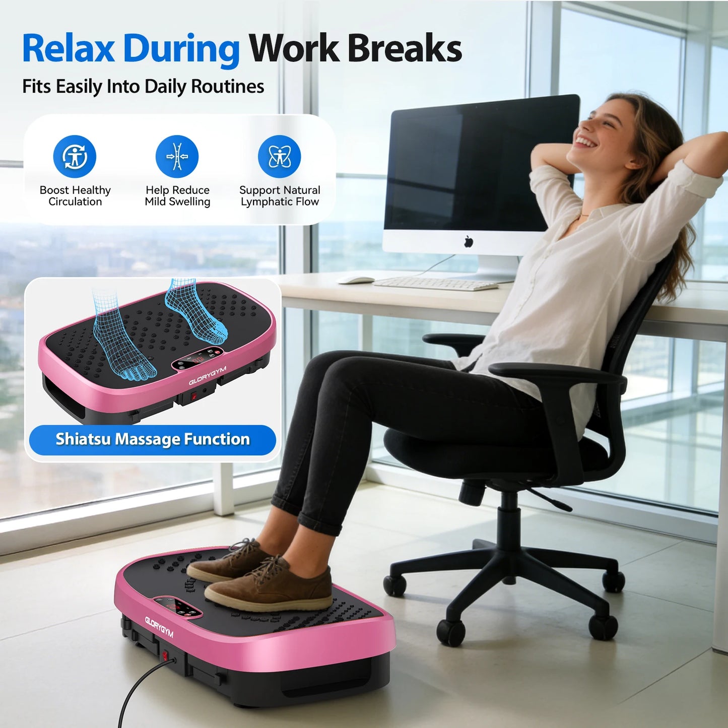 Vibration Plate Exercise Machine With 120 Levels For Home Gym
