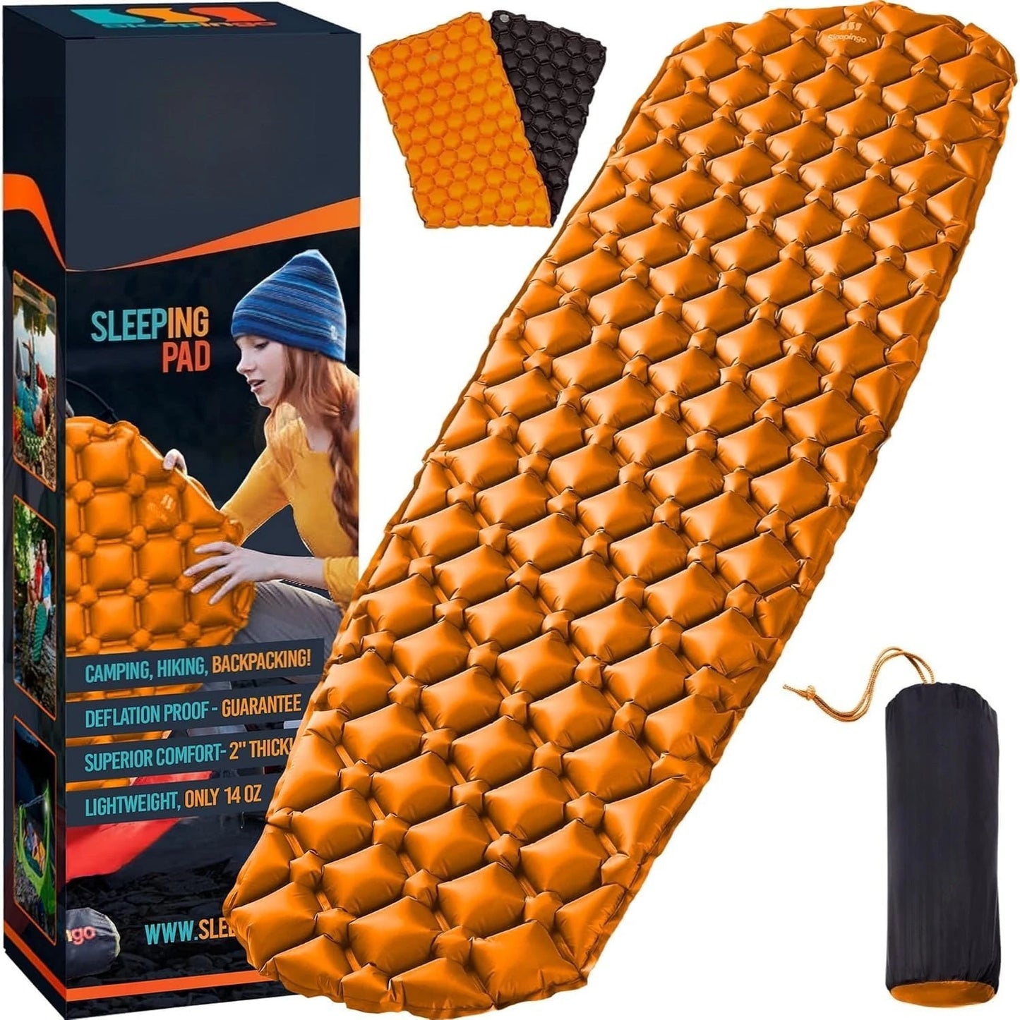 Lightweight Inflatable Sleeping Mat for Camping and Backpacking Adventures