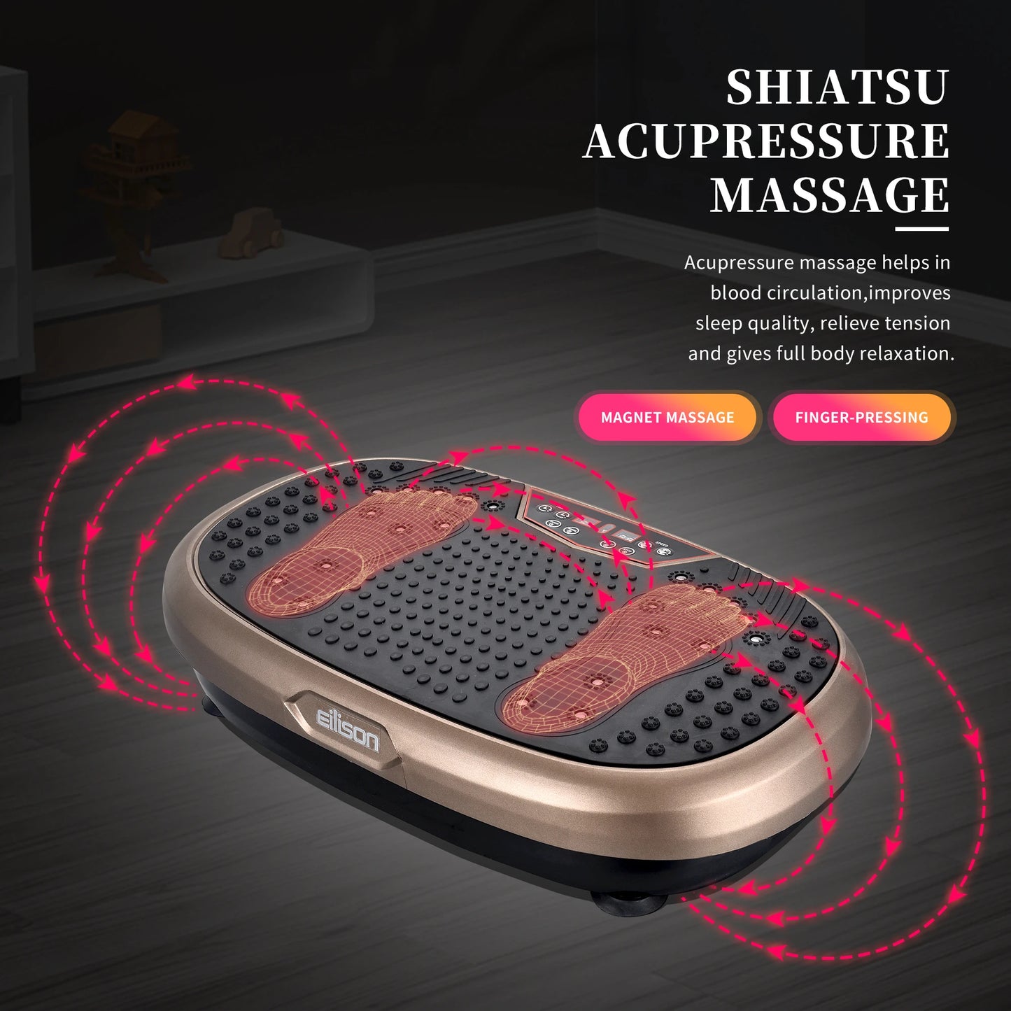 Crazy Fit Massage Vibration Plate for Whole Body Workout Platform