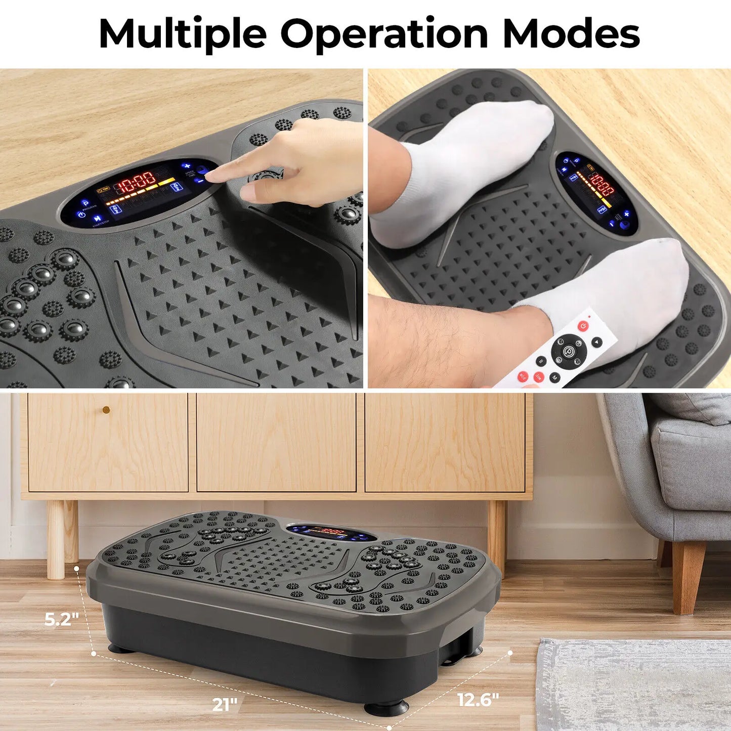 Homfa Vibration Plate Exercise Machine With Loop Bands