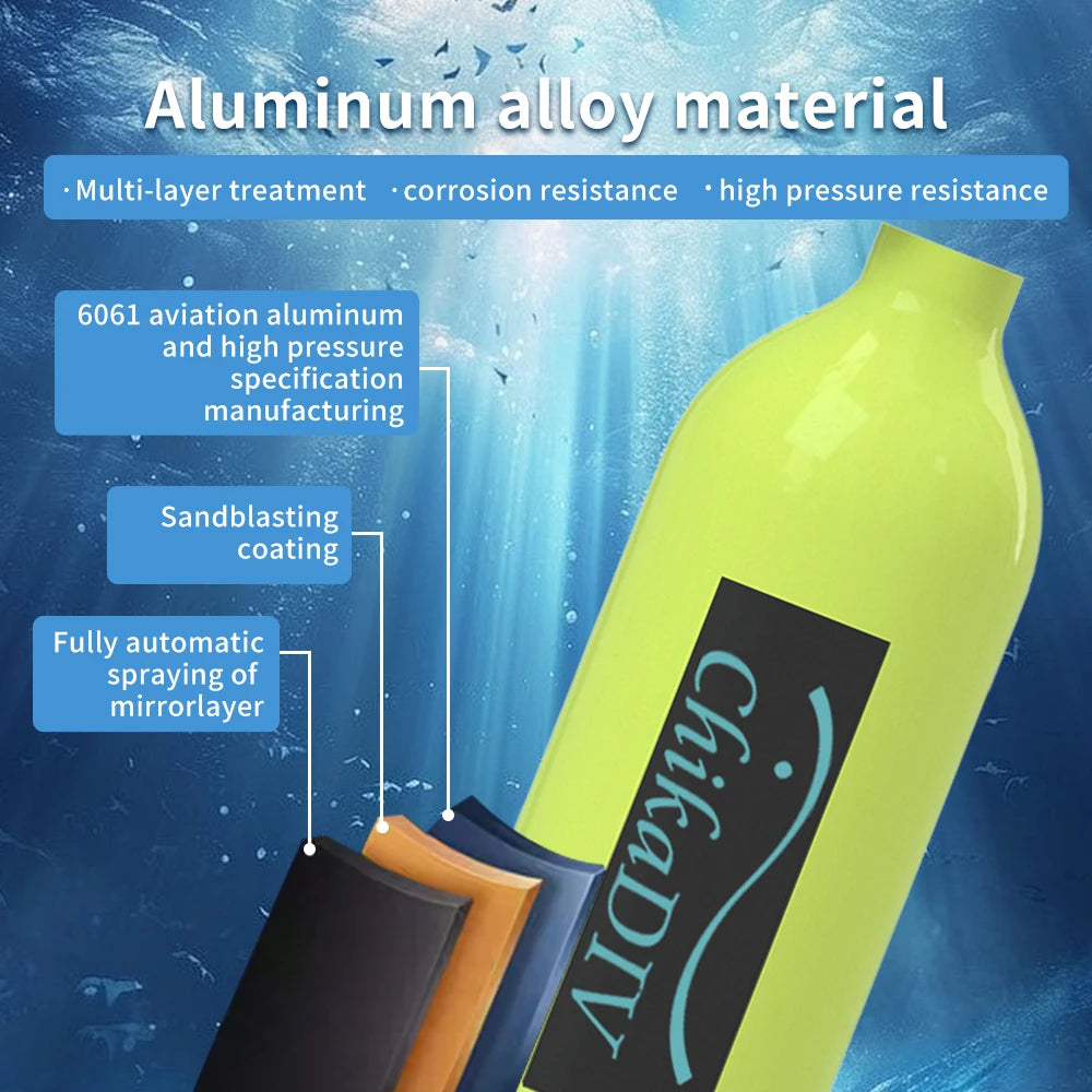 ChikaDIV Diving Tank 20 Minute Dive Time Portable Breathing