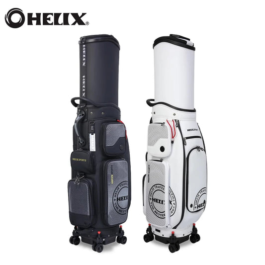 Helix All-in-One Golf Travel Bag with 4 Wheels Easy Clean Design for Men