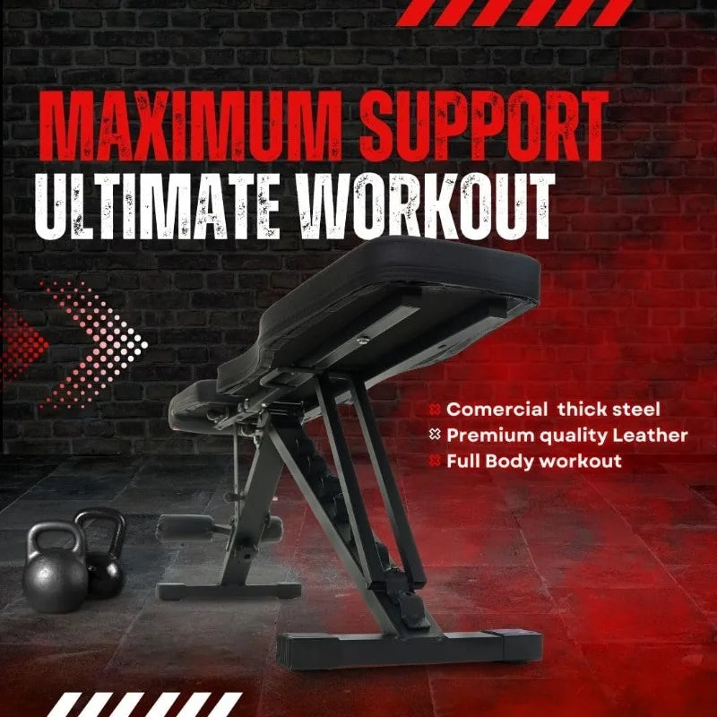 Adjustable Weight Bench for Full Body Workout Heavy-Duty Steel Construction