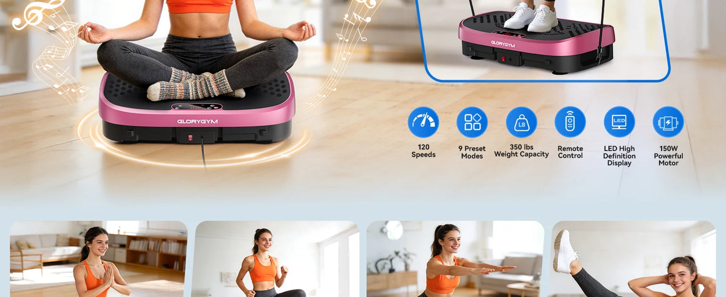 Vibration Plate Exercise Machine With 120 Levels For Home Gym