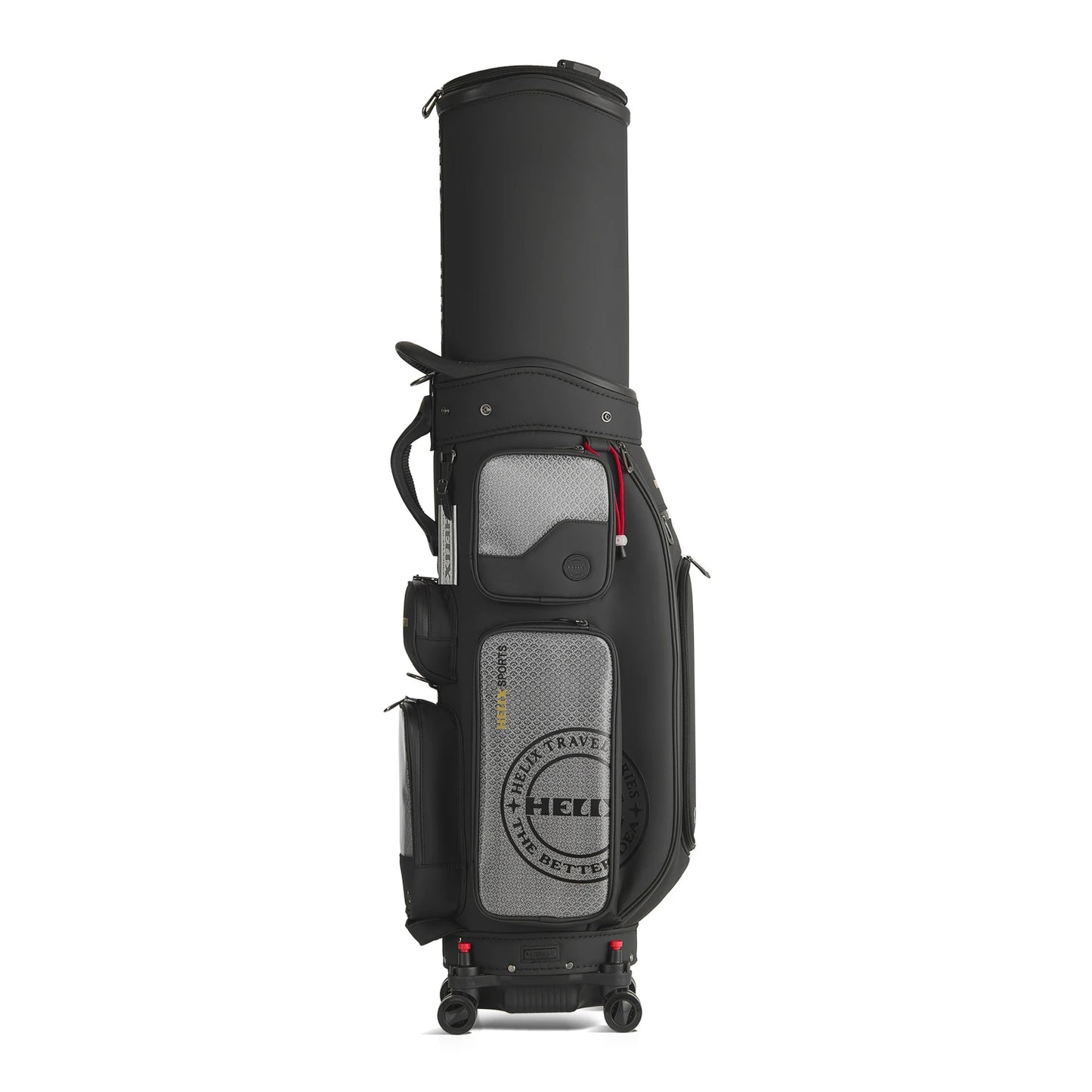 Helix All-in-One Golf Travel Bag with 4 Wheels Easy Clean Design for Men