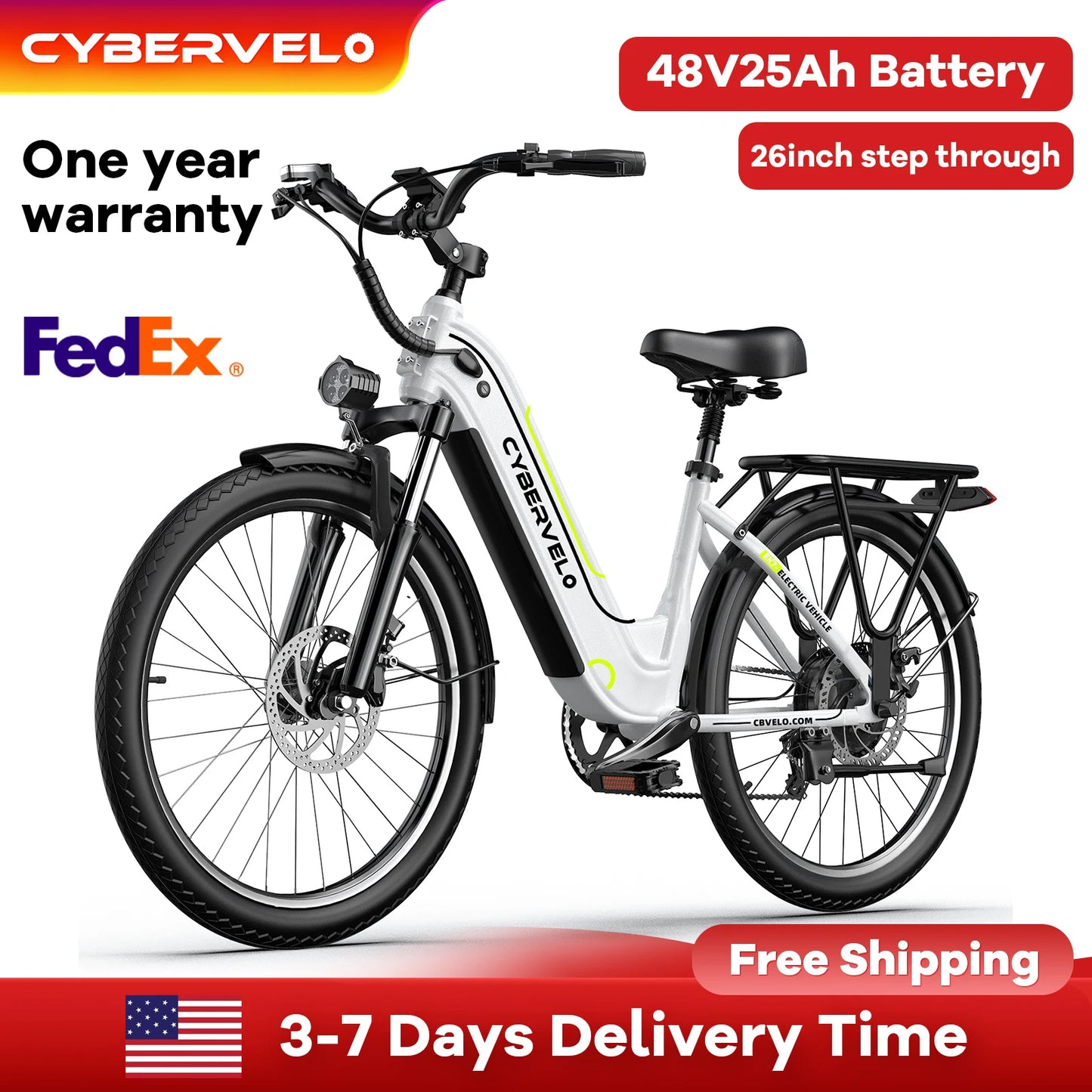TALUSCONDOR EK7 Electric Bike City Commuter Long Range 1000W