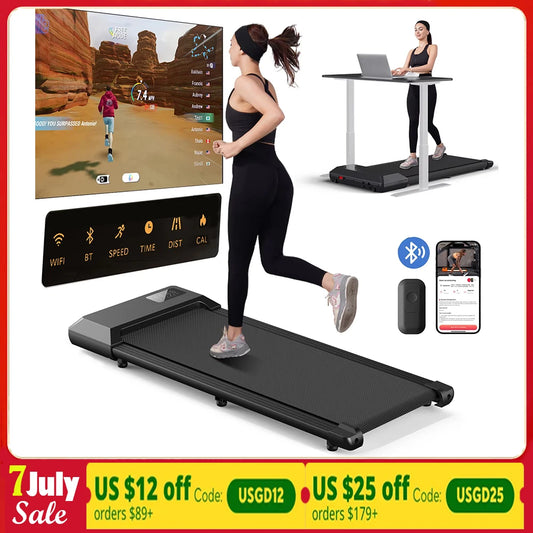 Smart Under Desk Treadmill with APP Remote Control for Home Office Exercise
