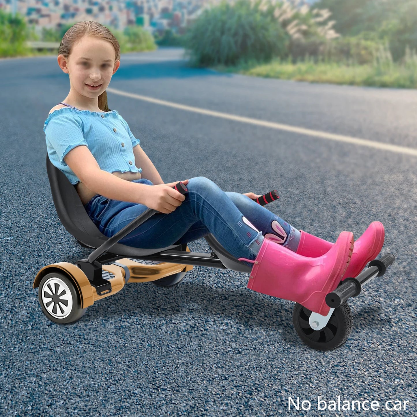 Adjustable Hoverboard Double Seat Attachment For Two Riders Outdoor Use