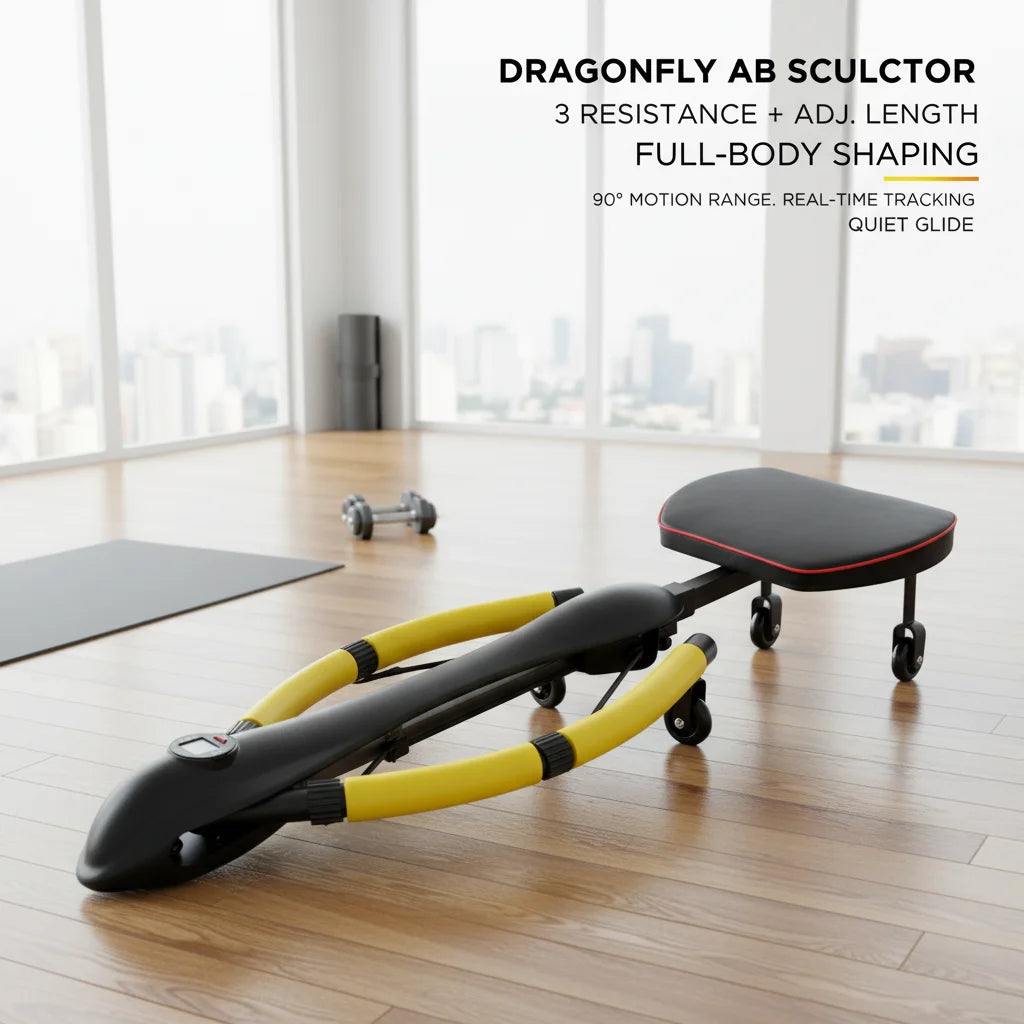 Dragonfly Ab Machine Home Gym With LCD Display And 3 Resistance Levels