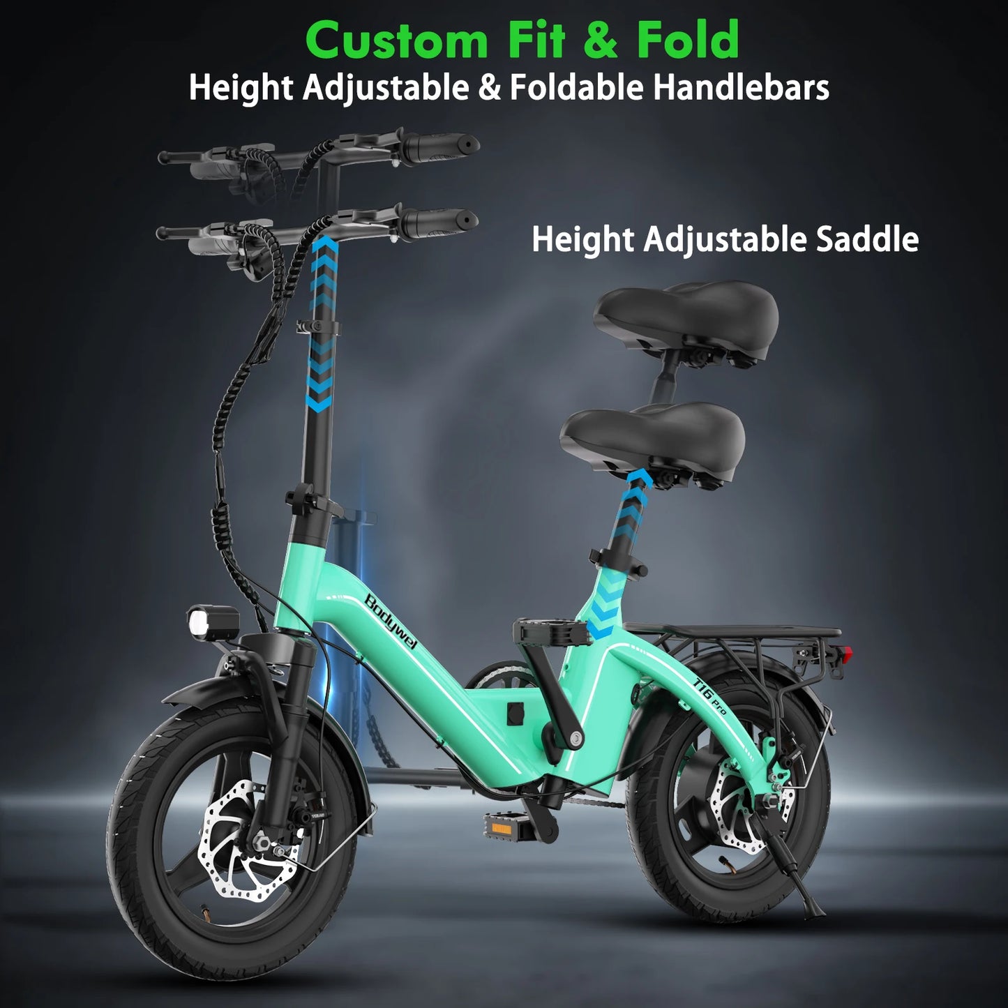 Bodywel T16Pro Folding Electric Bike 750W With Dual Disc Brakes