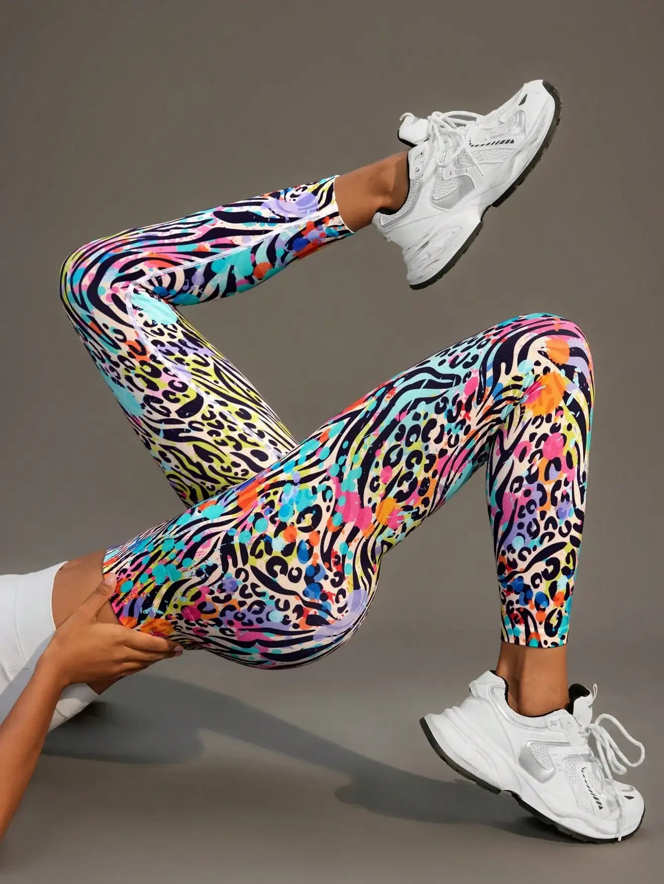 Animal Pattern High Waisted Seamless Leggings for Yoga Women