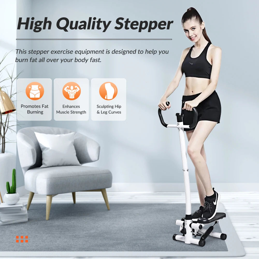 Home Gym Exercise Stepper Machine With LCD Monitor And Bands