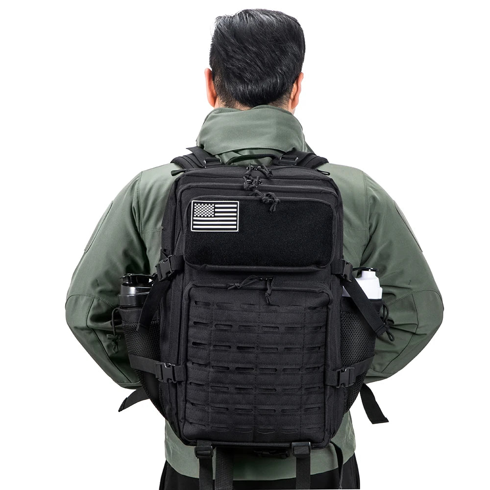 45L Men's and Women's Tactical Backpack Outdoor Camping Equipment Backpack Hiking Backpack Travel Backpack with Double Cup Holde