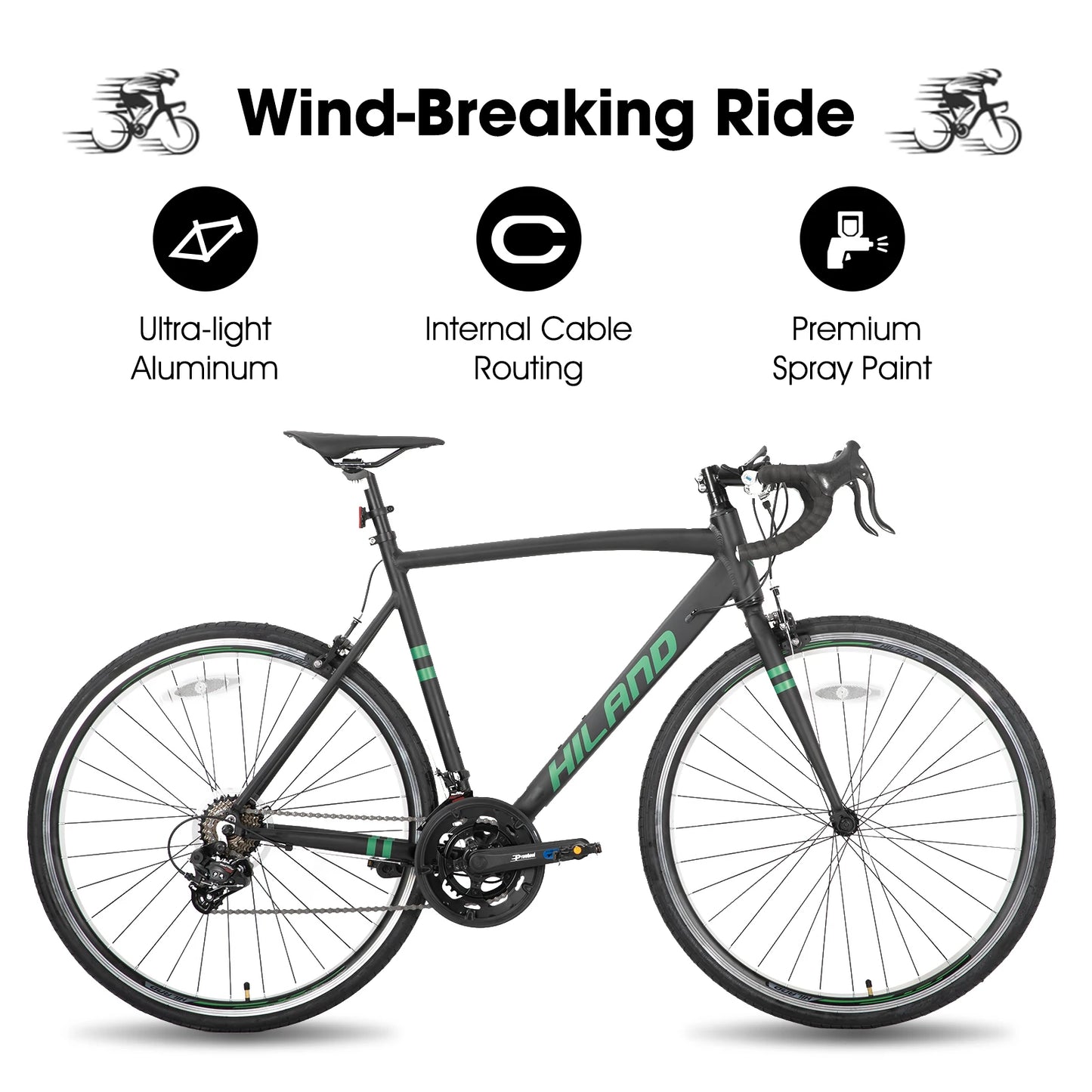 Joystar Hiland Aluminum Road Bike Shimano 14 Speeds