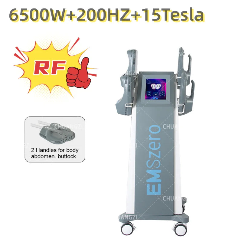 Ems Neo Body Sculpt Muscle Stimulator Machine with 5 Handles and RF Technology