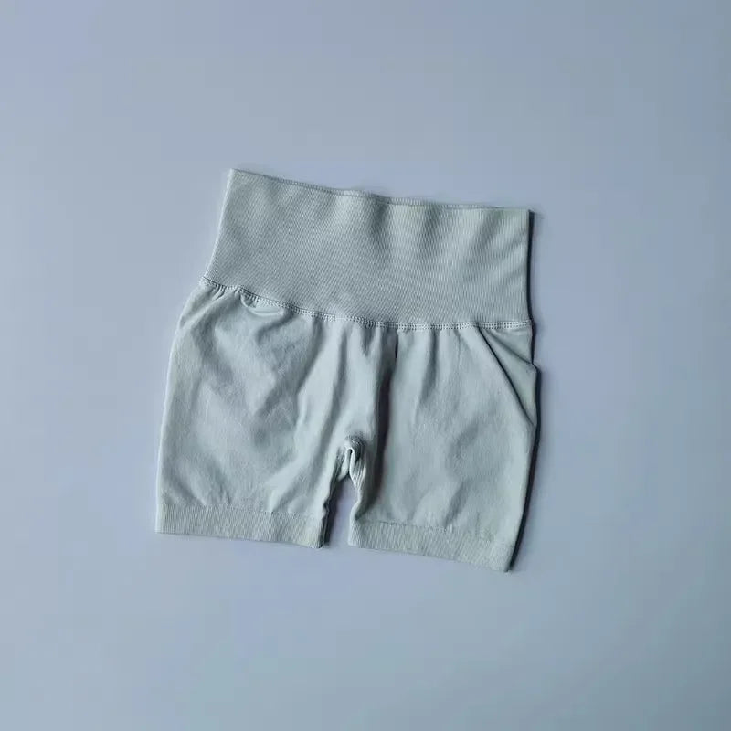 Womens High-Waist Yoga Shorts Butt-Lift Breathable Fitness Wear