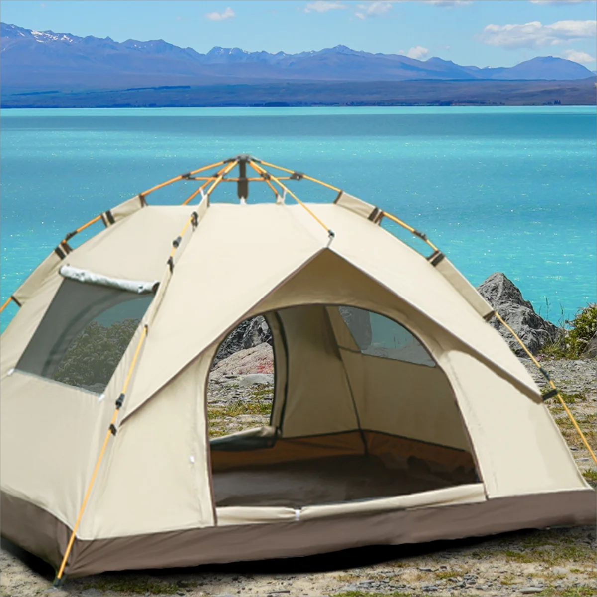 Pakicetus Outdoor Sunshade Camping Tent With Two Doors