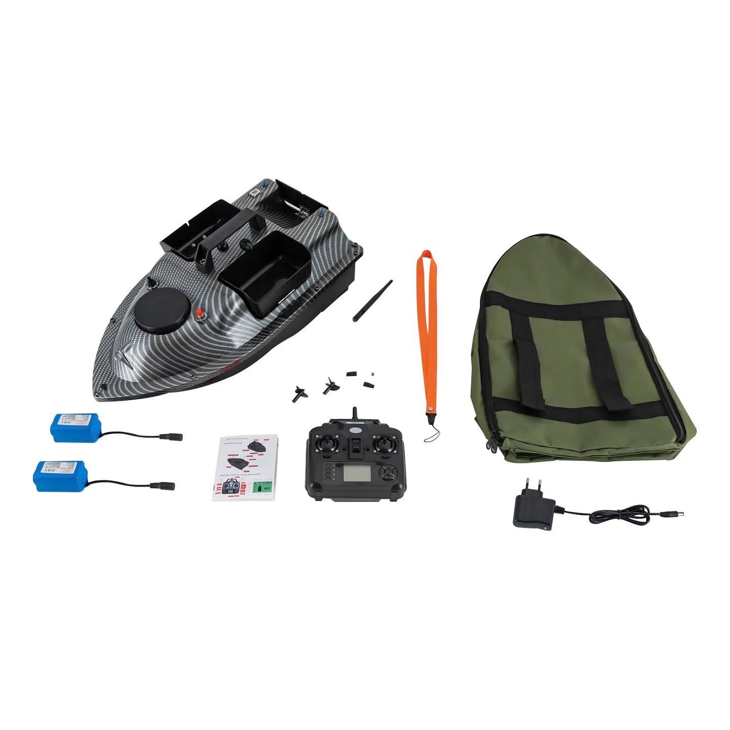 Rechargeable GPS Bait Boat With 2 Batteries And 16 Positioning Points