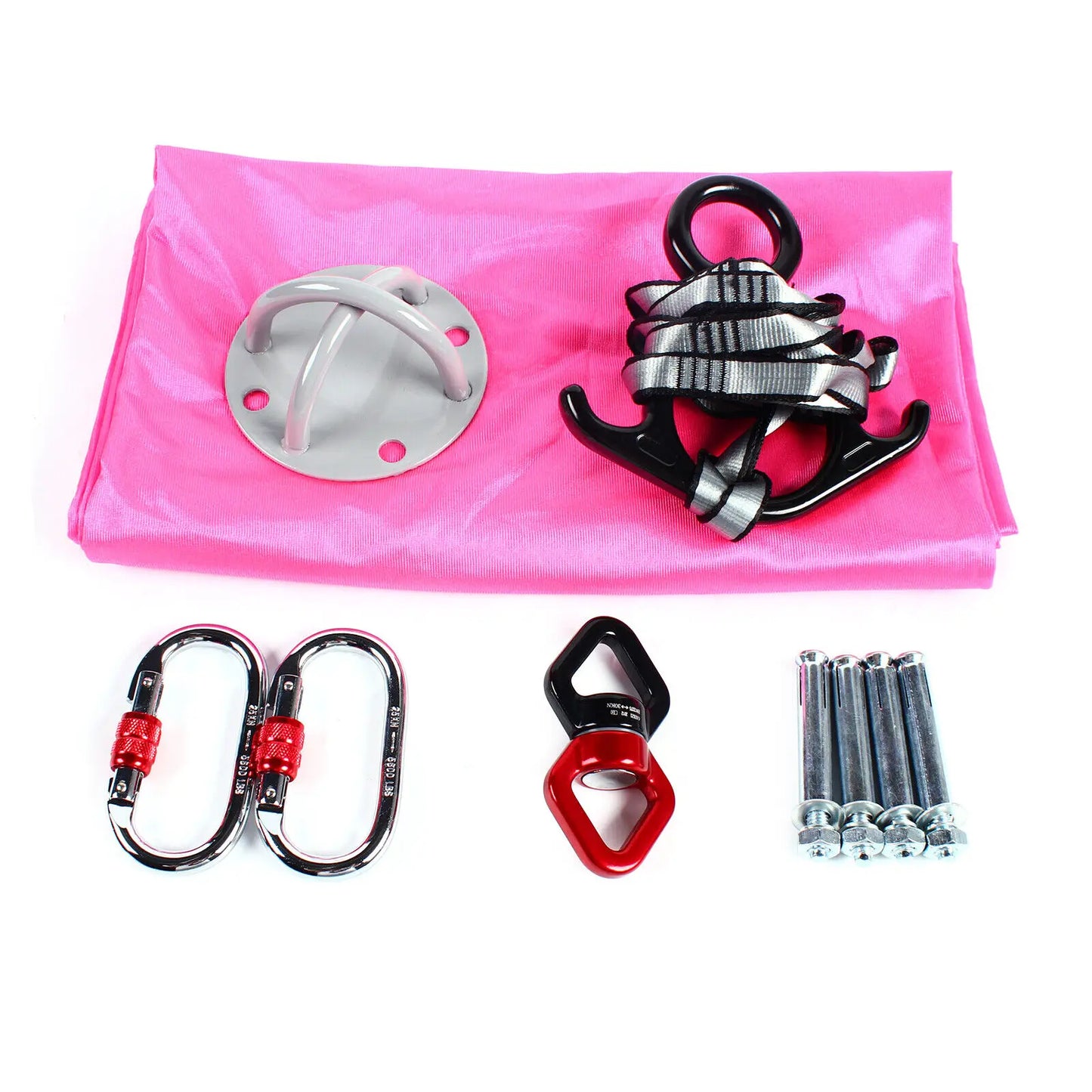 Aerial Silk Yoga Swing Hammock Inversion Anti-Gravity Pilates Kit with Carabiner