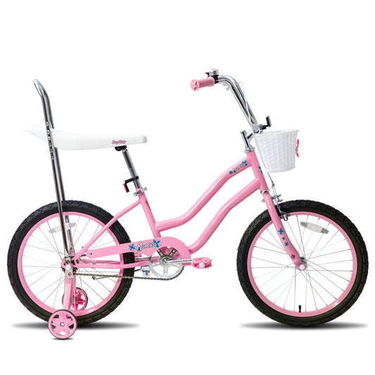 Joystar Girls Bike With Training Wheels Banana Seat