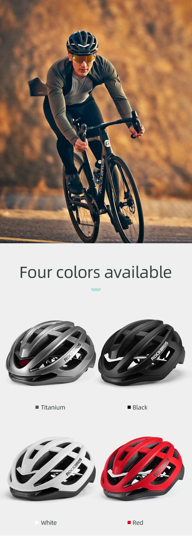 ROCKBROS Bike Helmet MTB Road Cycling Ultralight With Ventilation