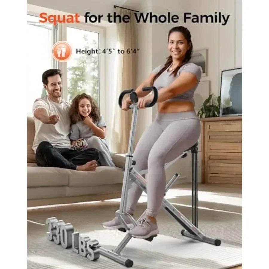 Squat Machine For Home Use Steel Frame Foldable Resistance Levels